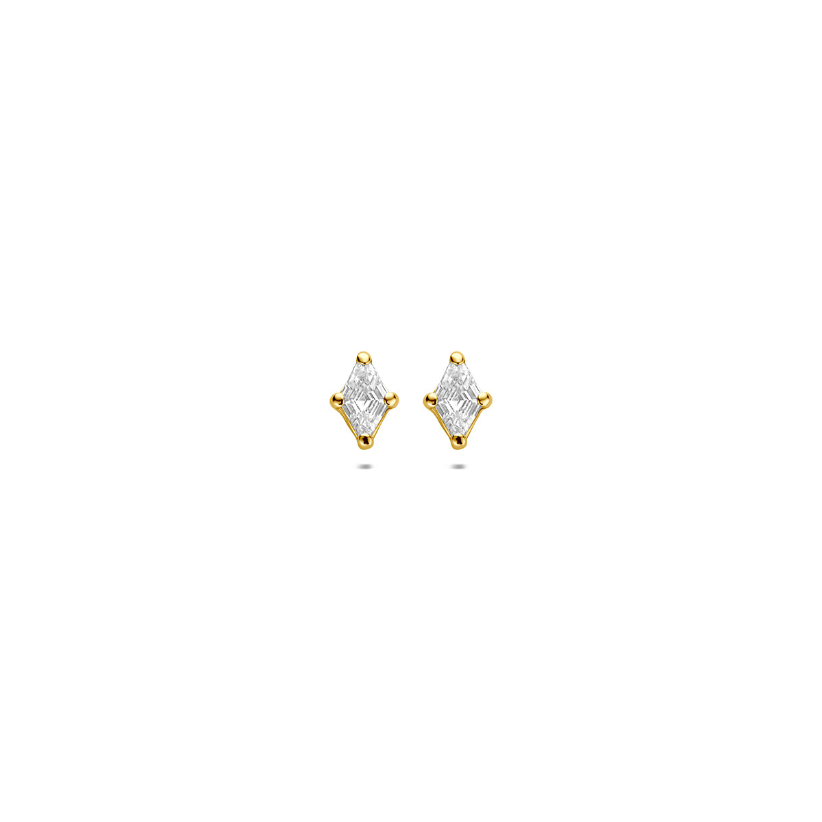 Fantasy Collection Oorknoppen zirkonia 9K geelgoud 5,5 mm