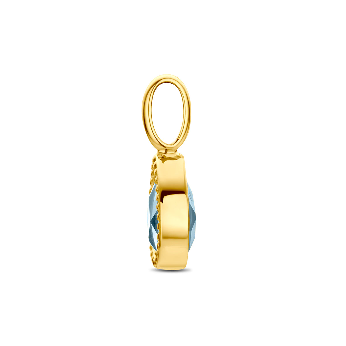 Fantasy Collection Hanger blauw topaas 9K geelgoud 7,5 mm - afbeelding 3