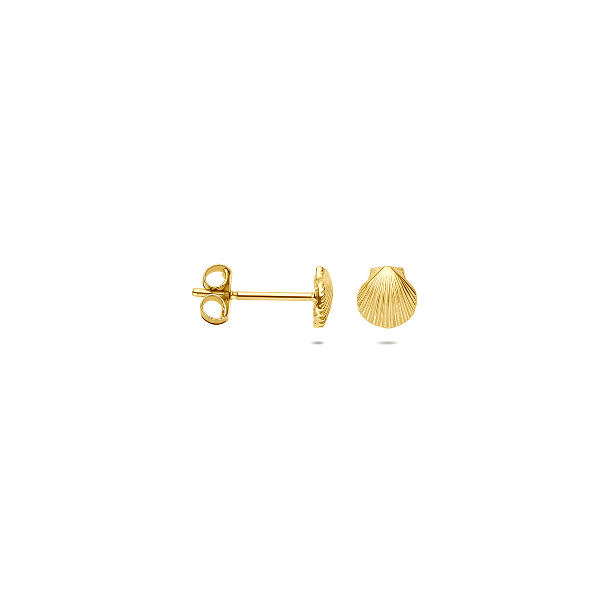 Fantasy Collection Oorknoppen schelp 9K geelgoud 4,5 mm - afbeelding 3