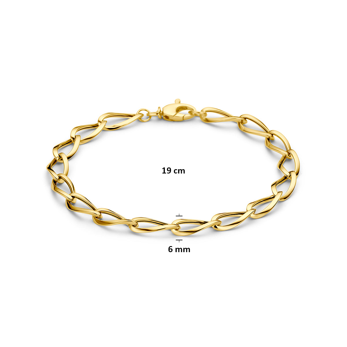 Fantasy Collection Armband anker 9K geelgoud 6 mm 19 cm - afbeelding 3
