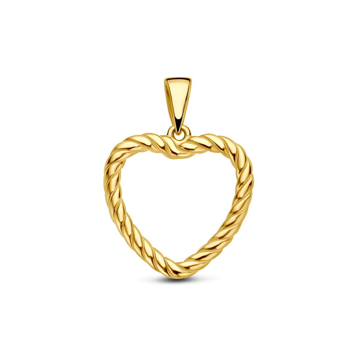 Fantasy Collection Hanger hart gedraaid 9K geelgoud 12 mm