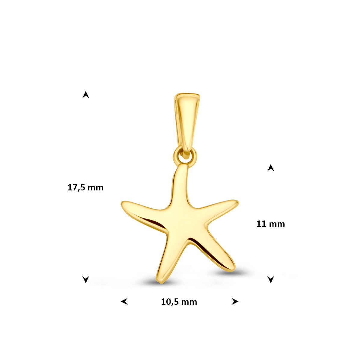 Fantasy Collection Hanger zeester 9K geelgoud 11 mm - afbeelding 4