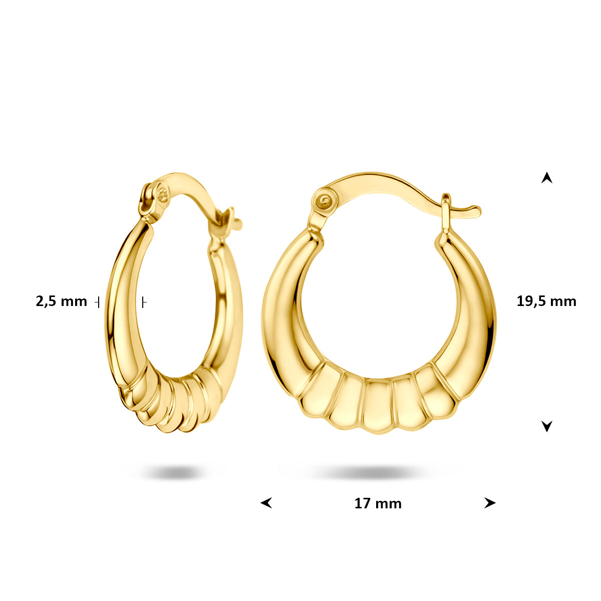 Fantasy Collection Oorringen 9K geelgoud 19,5 mm - afbeelding 4