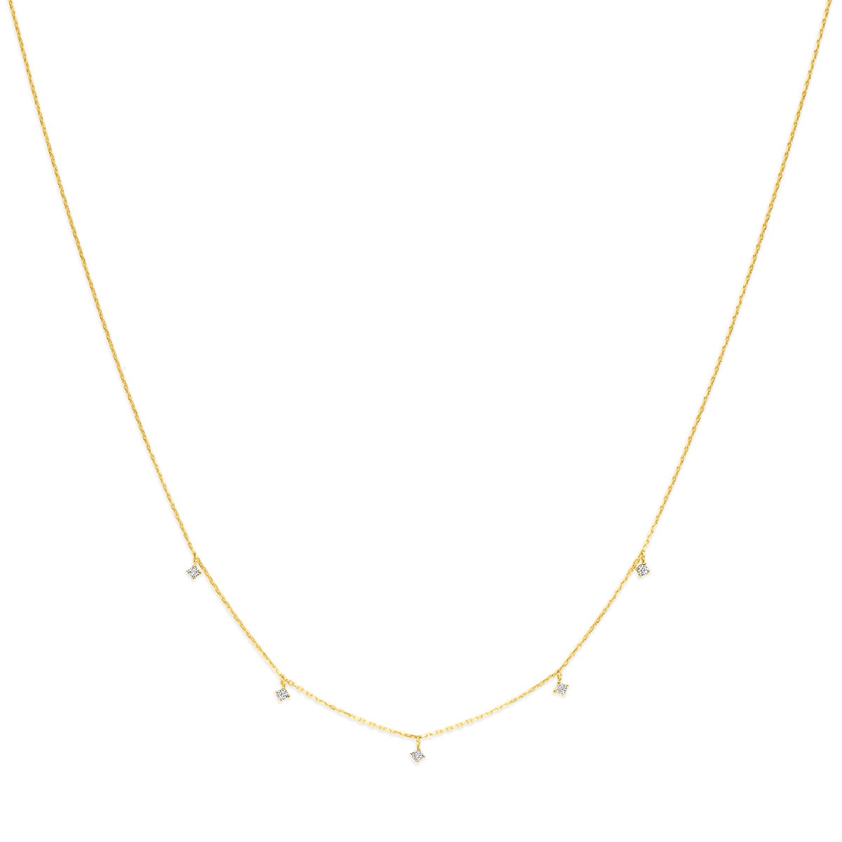 Fantasy Collection Collier zirkonia 9K geelgoud 41 - 43 - 45 cm