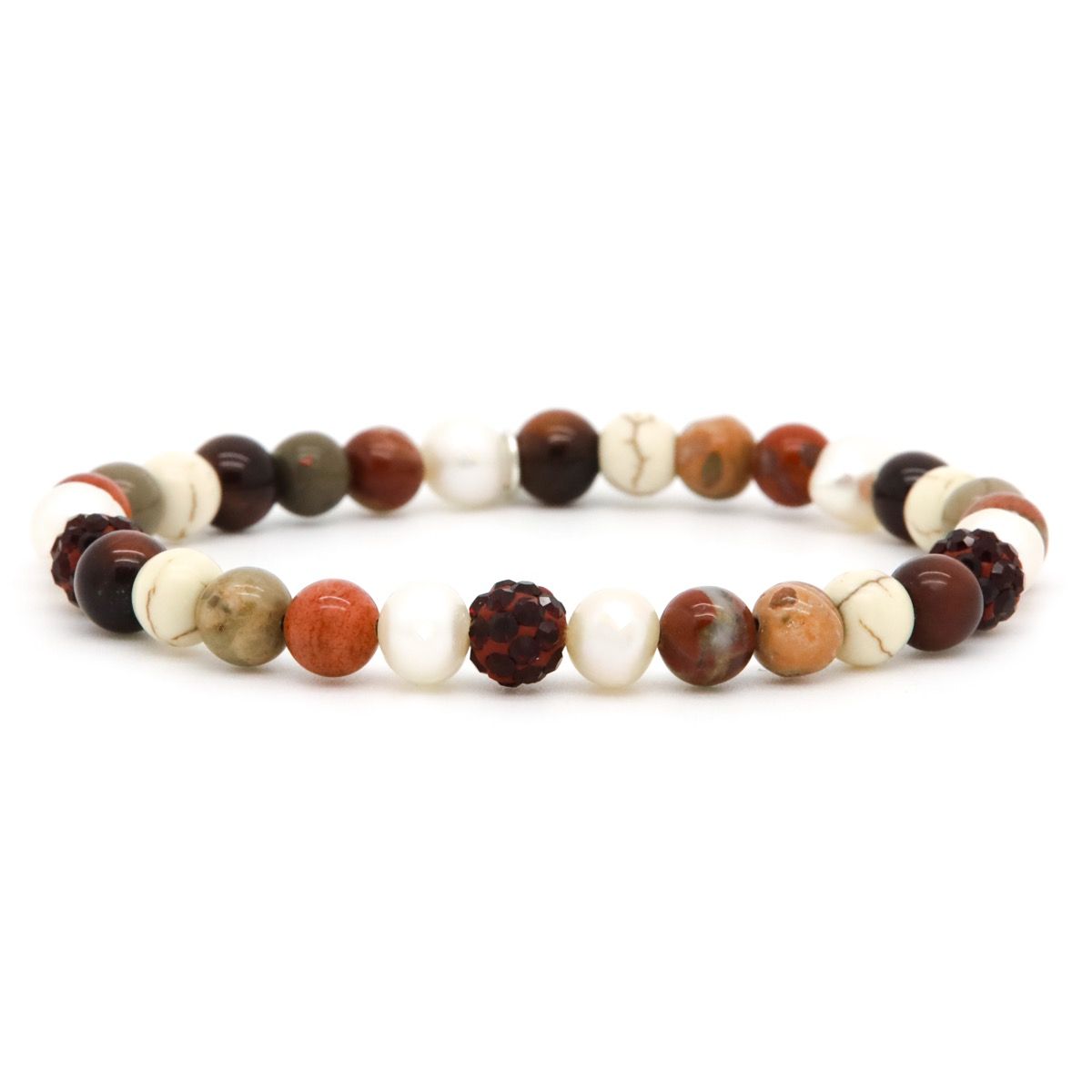 Karma armband Spiral Cinnamon season XS Elastic (red crystal) 80026EL, exclusief en kwalitatief hoogwaardig. Ontdek nu!