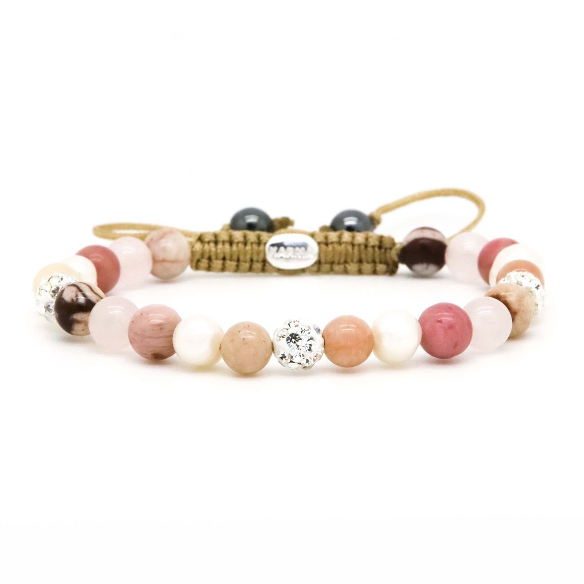 Karma armband Spiral ROSY XS (white crystal) 80064