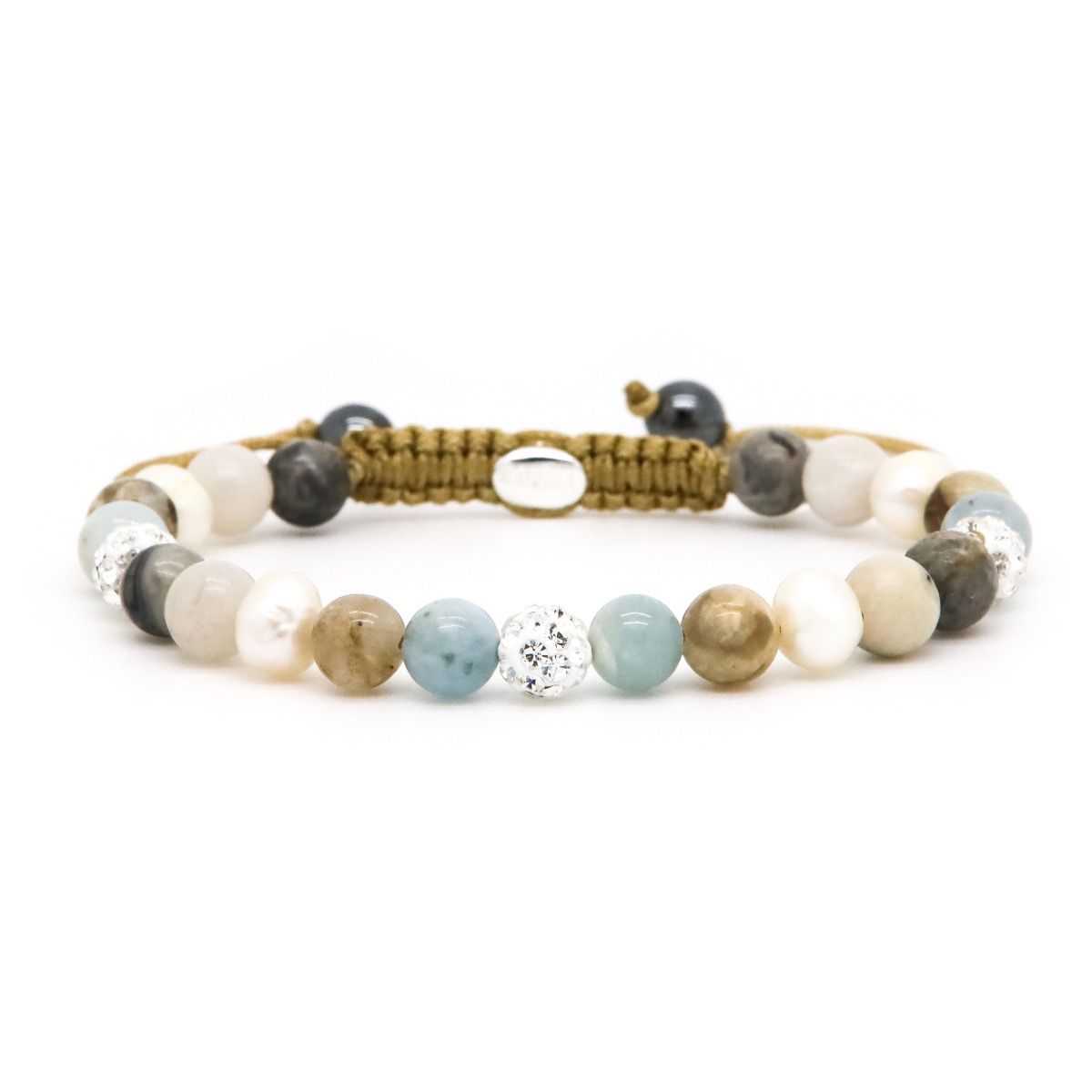 Karma armband Spiral TILLY XS (white crystal) 80065 - PansiteNederland.nl