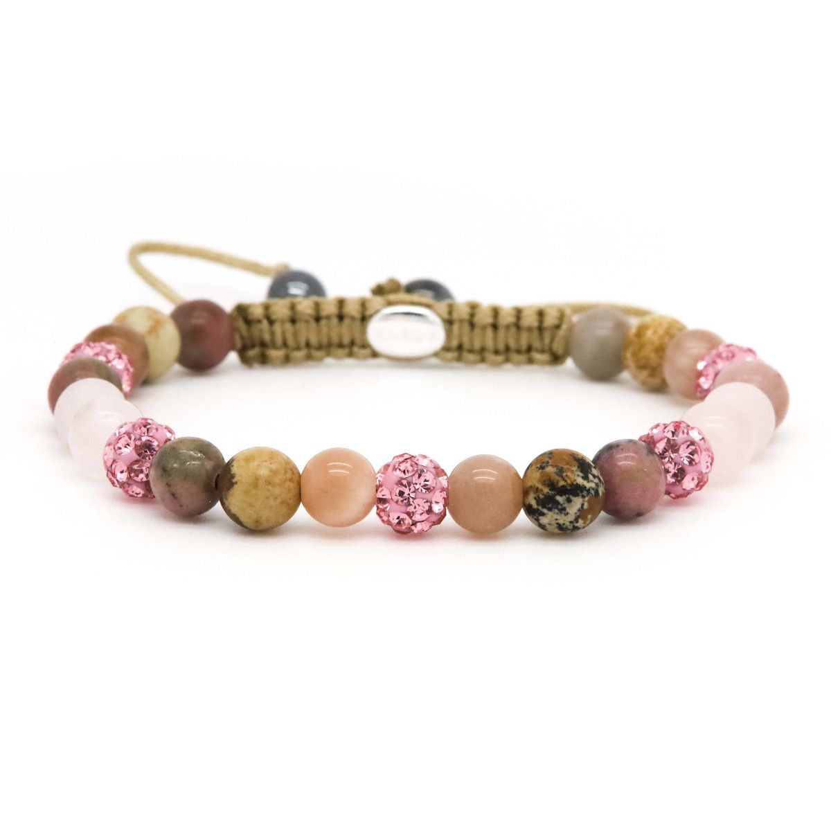 Karma armband Spiral BEBE XS (pink crystal) 80088