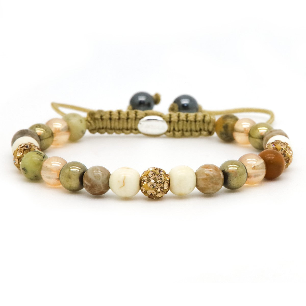 Karma armband Spiral Olivia XS (gold crystal) 80109 - PansiteNederland.nl