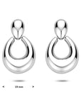 Zilveren gerhodineerde oorhangers 31 mm - 1342003