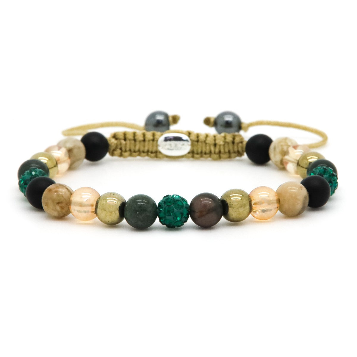 Karma armband Spiral Anne XS (green crystal) 80129 - PansiteNederland.nl