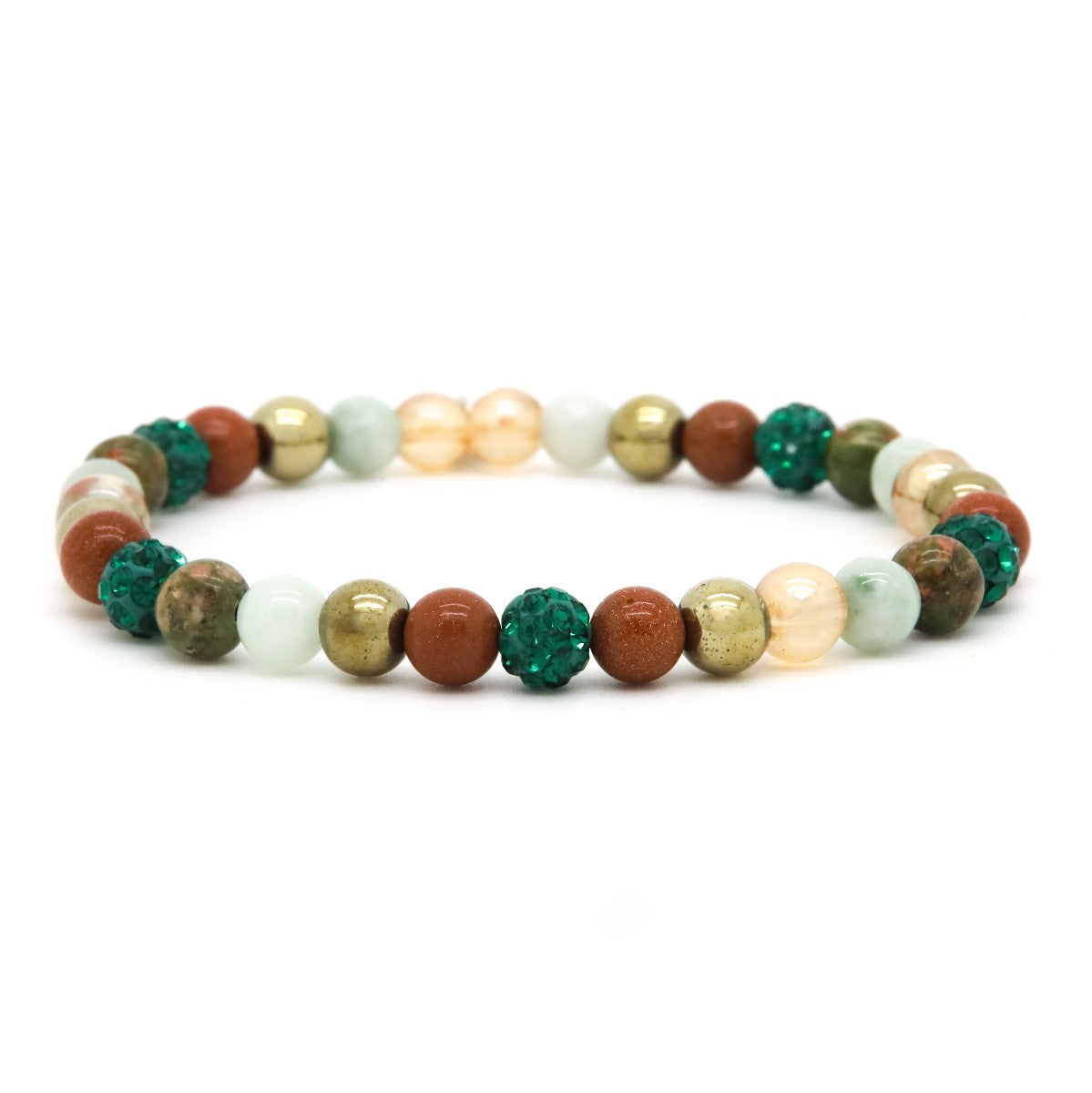 Karma armband Spiral Eloise XS Elastic (green crystal) 80130EL - PansiteNederland.nl