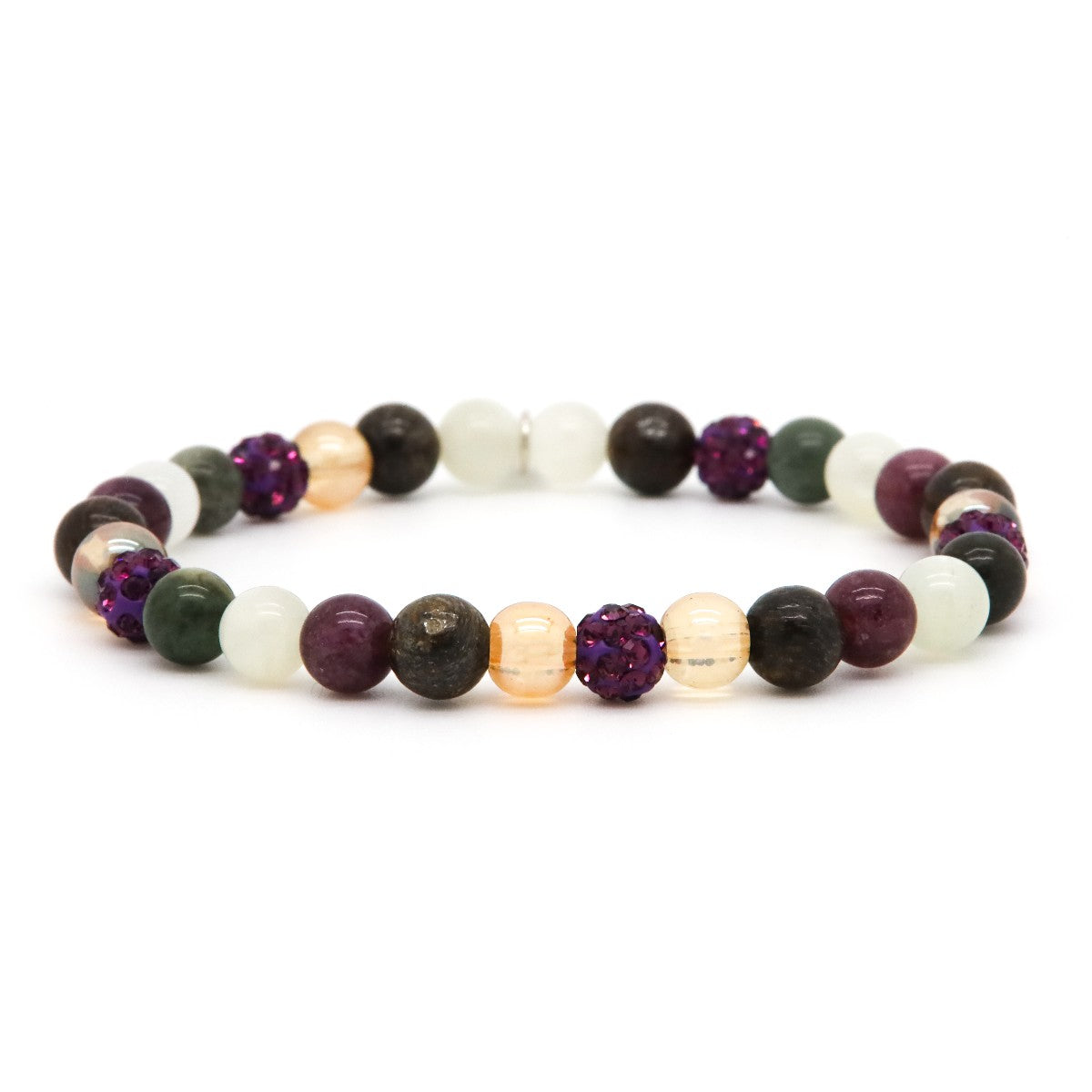 Karma armband Spiral Elodie XS Elastic (purple crystal) 80134EL - PansiteNederland.nl