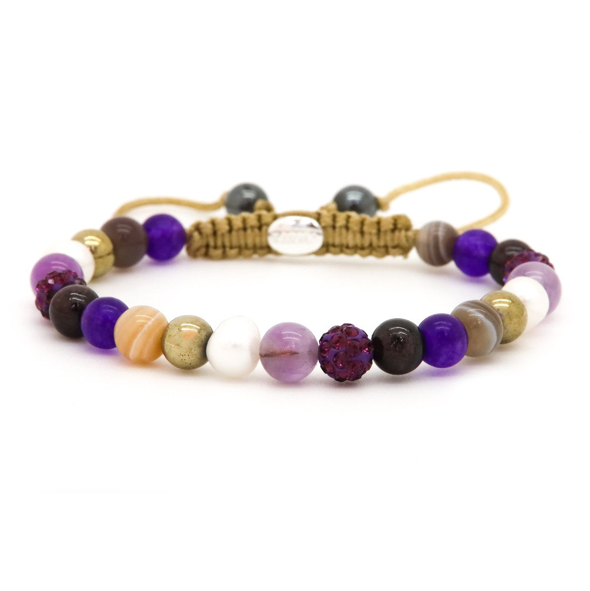 Karma armband Spiral Chloe XS (purple crystal) 80136 - PansiteNederland.nl
