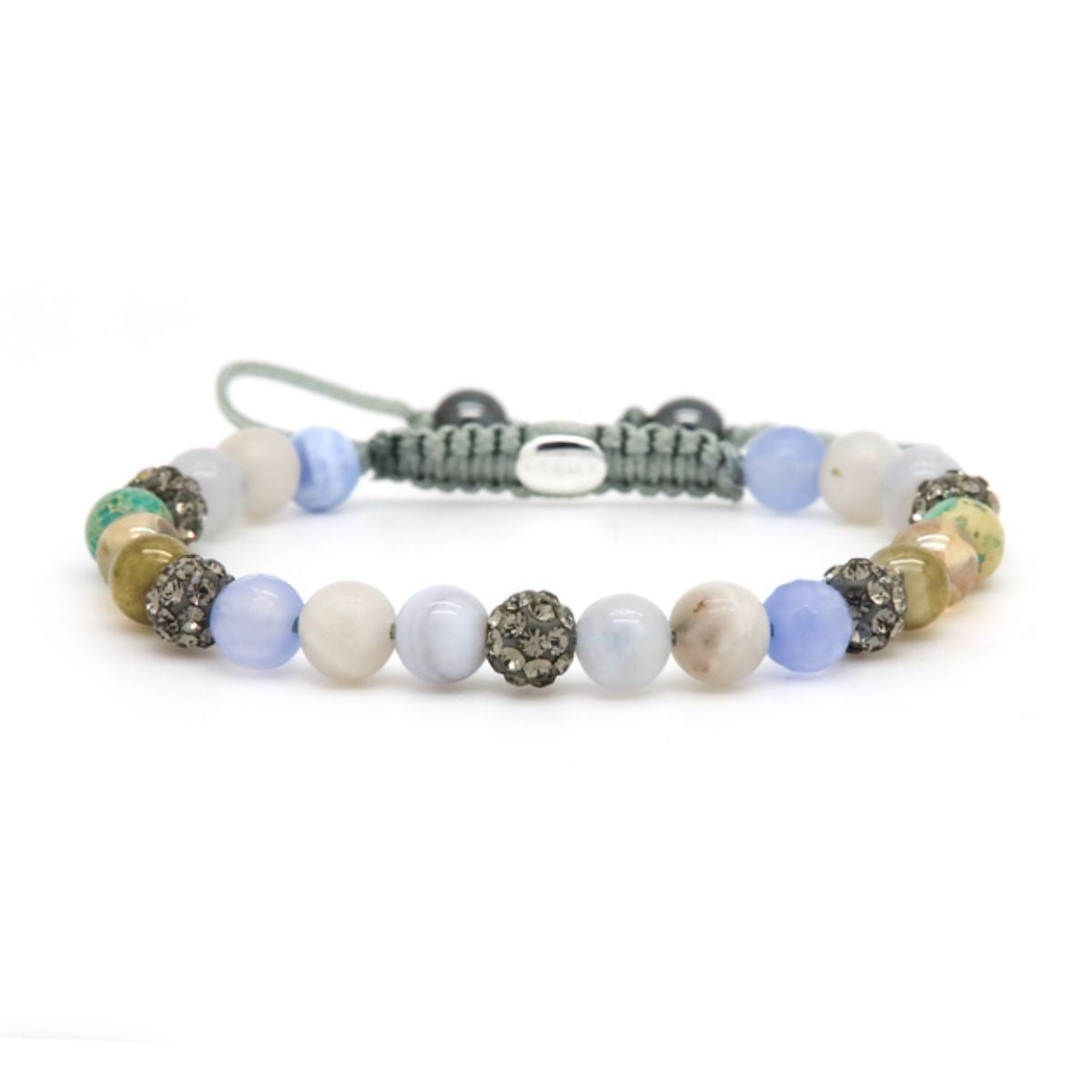 Karma armband Spiral SYLVI XS grey crystal 80157