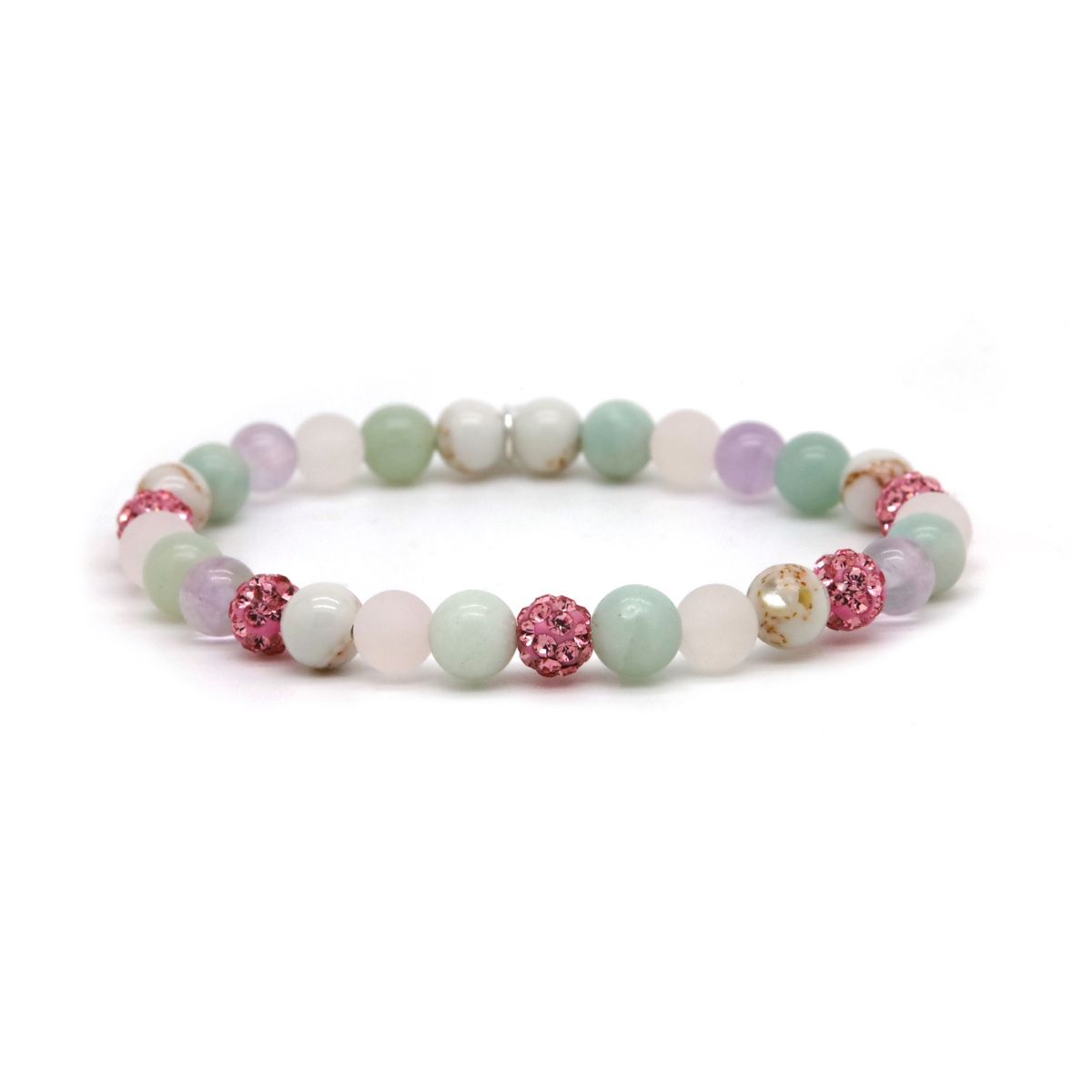 Karma Armband Spiral Lunae XS Elastic (pink crystal) 80226EL