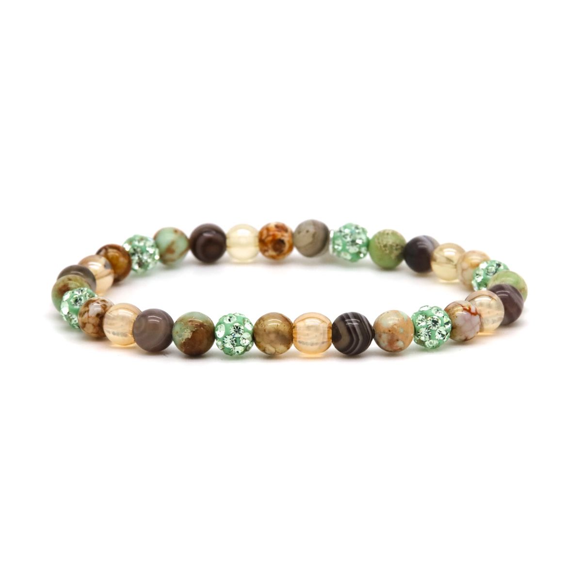 Karma Armband Spiral Mayte XS Elastic (green crystal) 80231EL