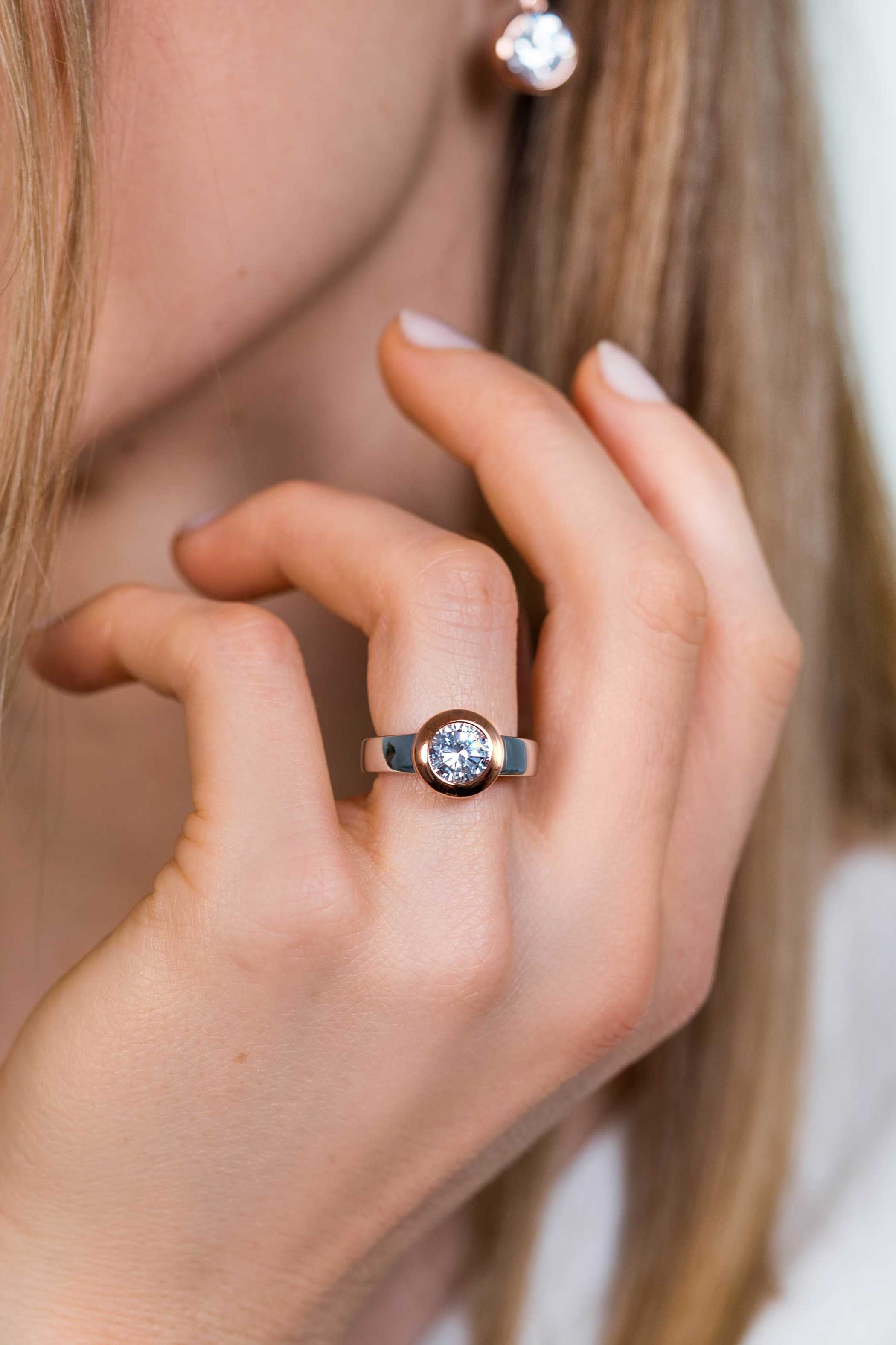 ZINZI Verguld Zilveren Ring ZIR3