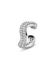Zilveren gerhodineerde ear cuff zirkonia 12,5 mm - 1342144