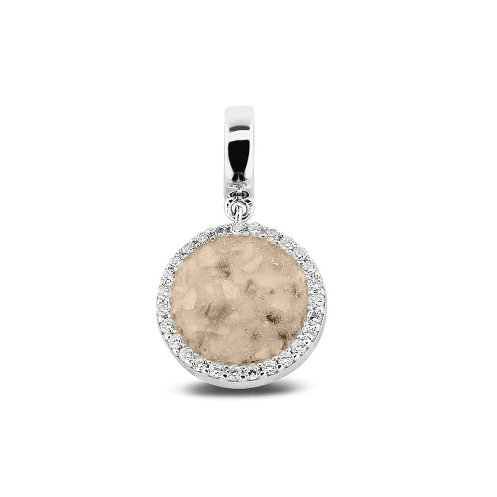 See You Gouden ronde bedel met stenen rand voor as – 806 – afbeelding 3