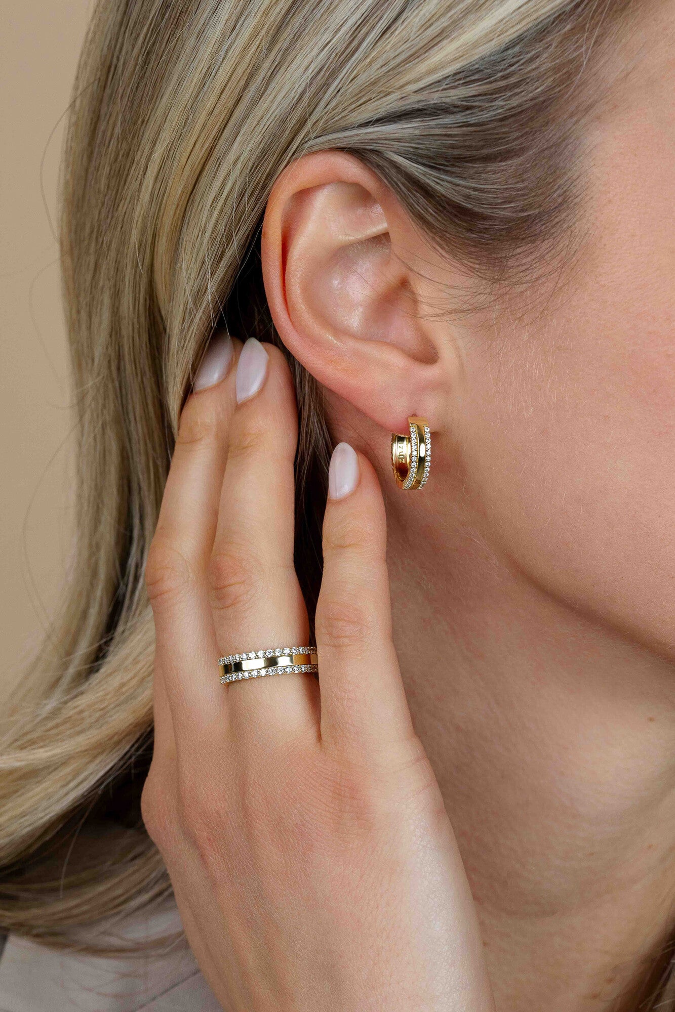ZINZI Verguld Zilveren Oorbellen 16mm - ZIO2445Y