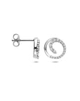 Zilveren gerhodineerde oorknoppen zirkonia 9,5 mm - 1341830