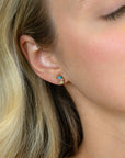 ZINZI gold plated zilveren oorstekers driekleurige baguette zirkonia 8mm ZIO2739 - PansiteNederland.nl
