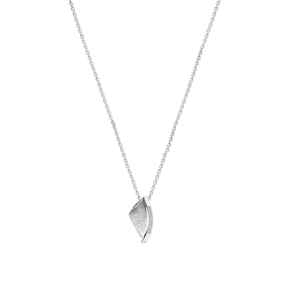 Fantasy Collection Gerhodineerd Zilveren Ketting met Zirkonia 1340070