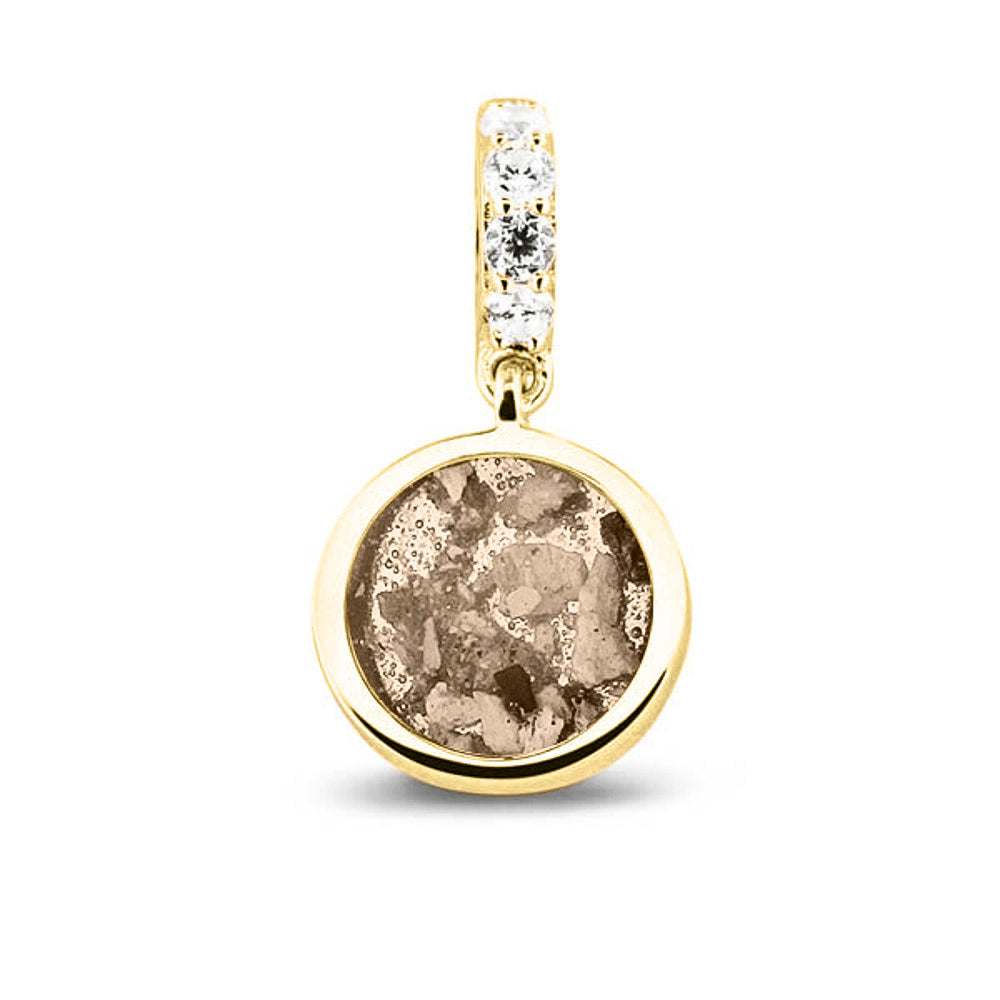 See You Gouden ronde bedel met steen in hangoog voor as – 806 – afbeelding 1