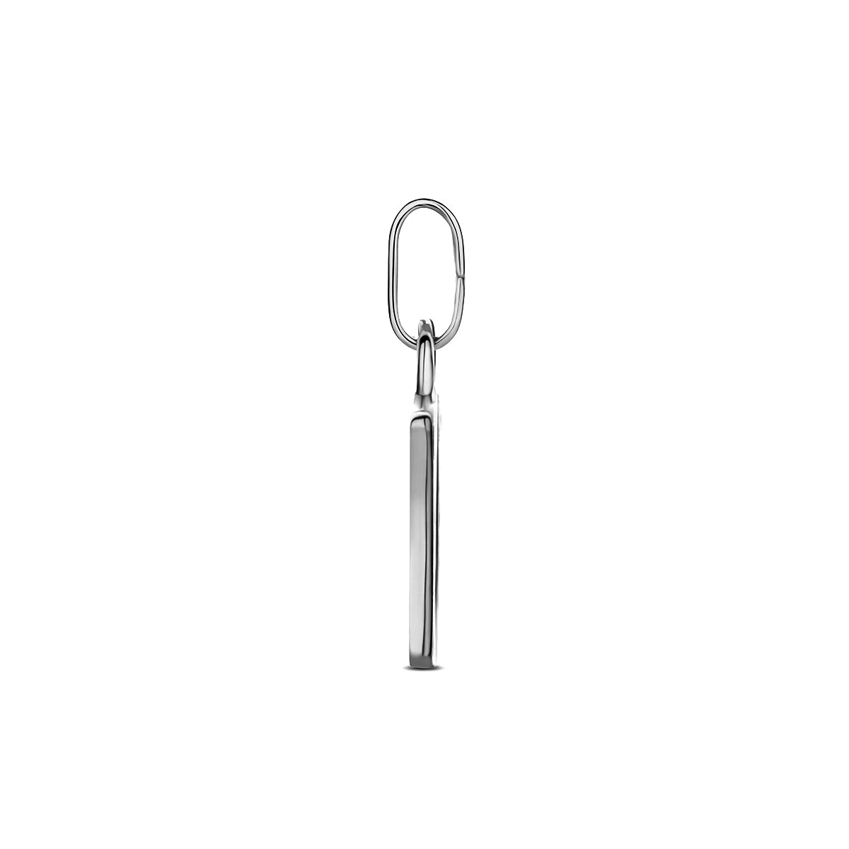 Hanger letter U 12,5 mm zilver gerhodineerd #Letter_U