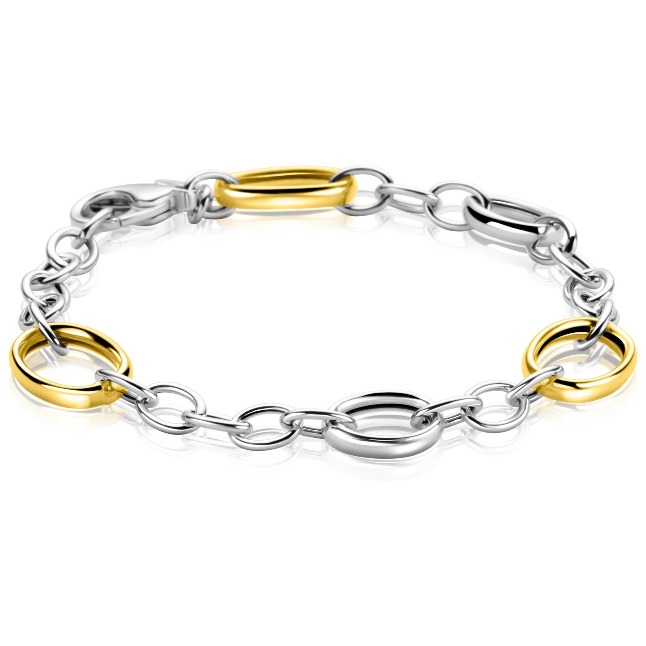 ZINZI Verguld Zilveren Armband 17-20 cm - ZIA2785