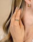 ZINZI gold plated zilveren multi-look ring (6mm breed) in golvend design bezet met witte zirkonia's ZIR2685 - PansiteNederland.nl