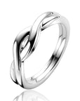 ZINZI zilveren ring (6mm breed) met twee door elkaar gevlochten gladde banen ZIR2683 - PansiteNederland.nl