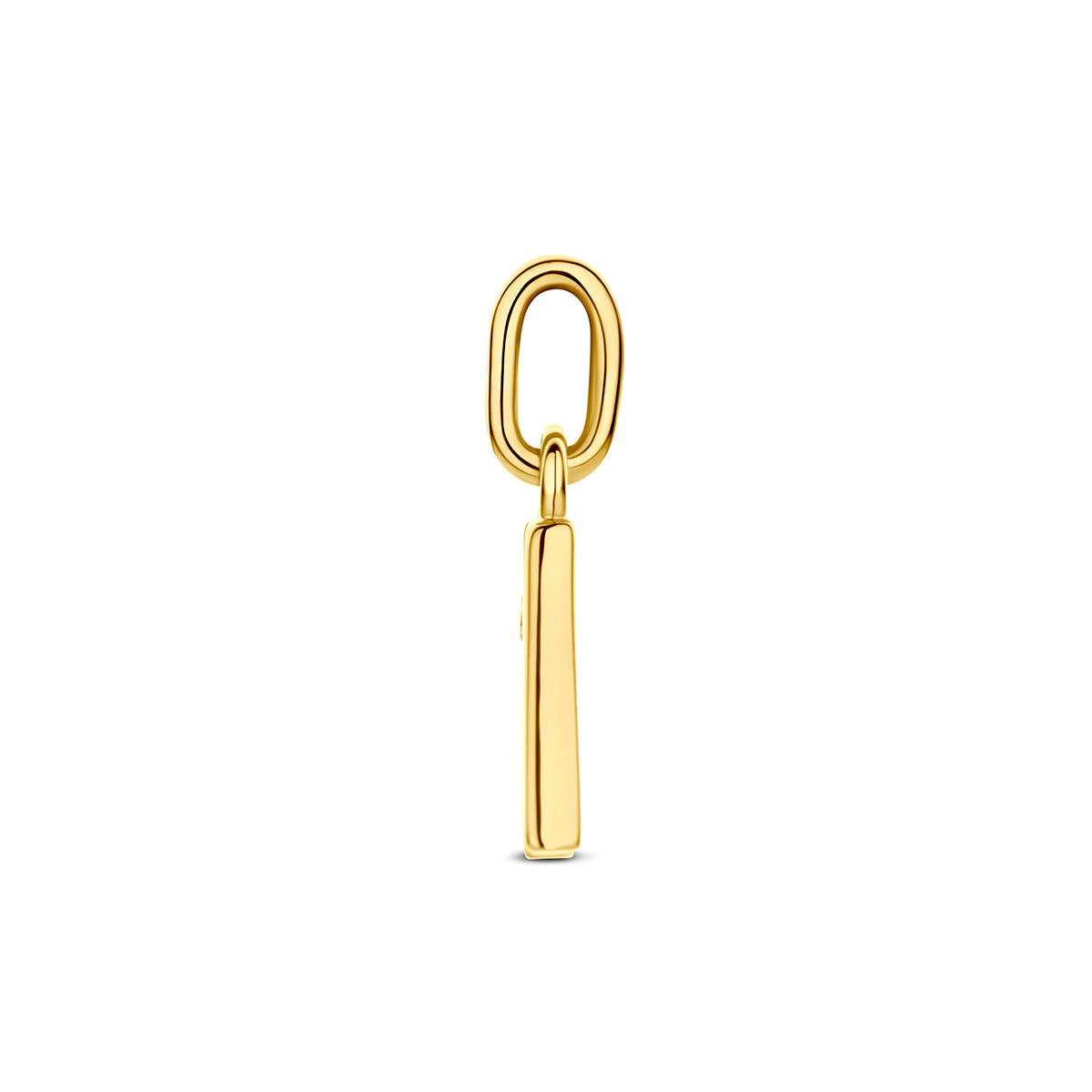 Hanger letter A zirkonia 9,5 mm 14K geelgoud #Letter_A