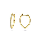 14K geelgouden klapoorringen diamant 0.15ct 2x 0.075ct h si 16,5 mm - 4034544