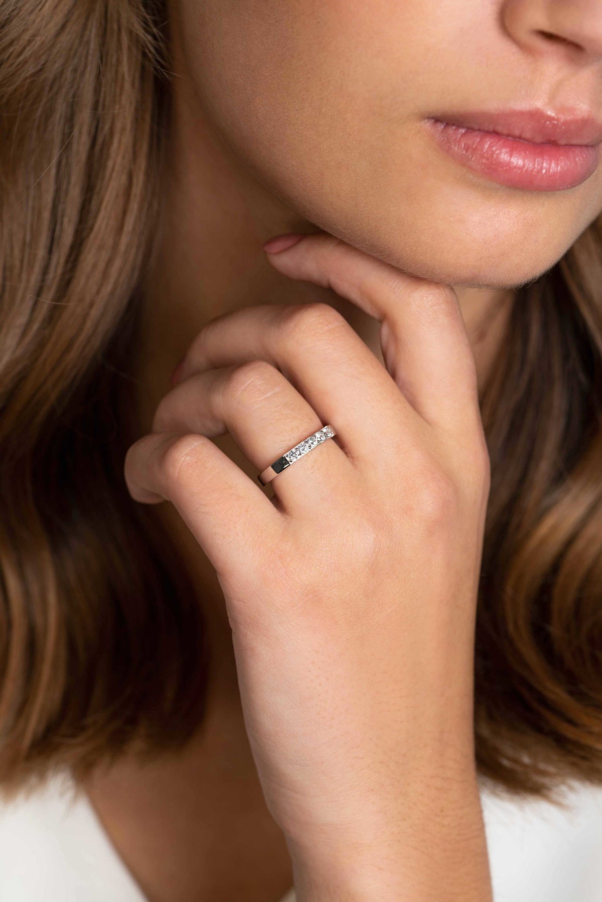ZINZI Zilveren Ring met Witte Zirkonia ZIR2131