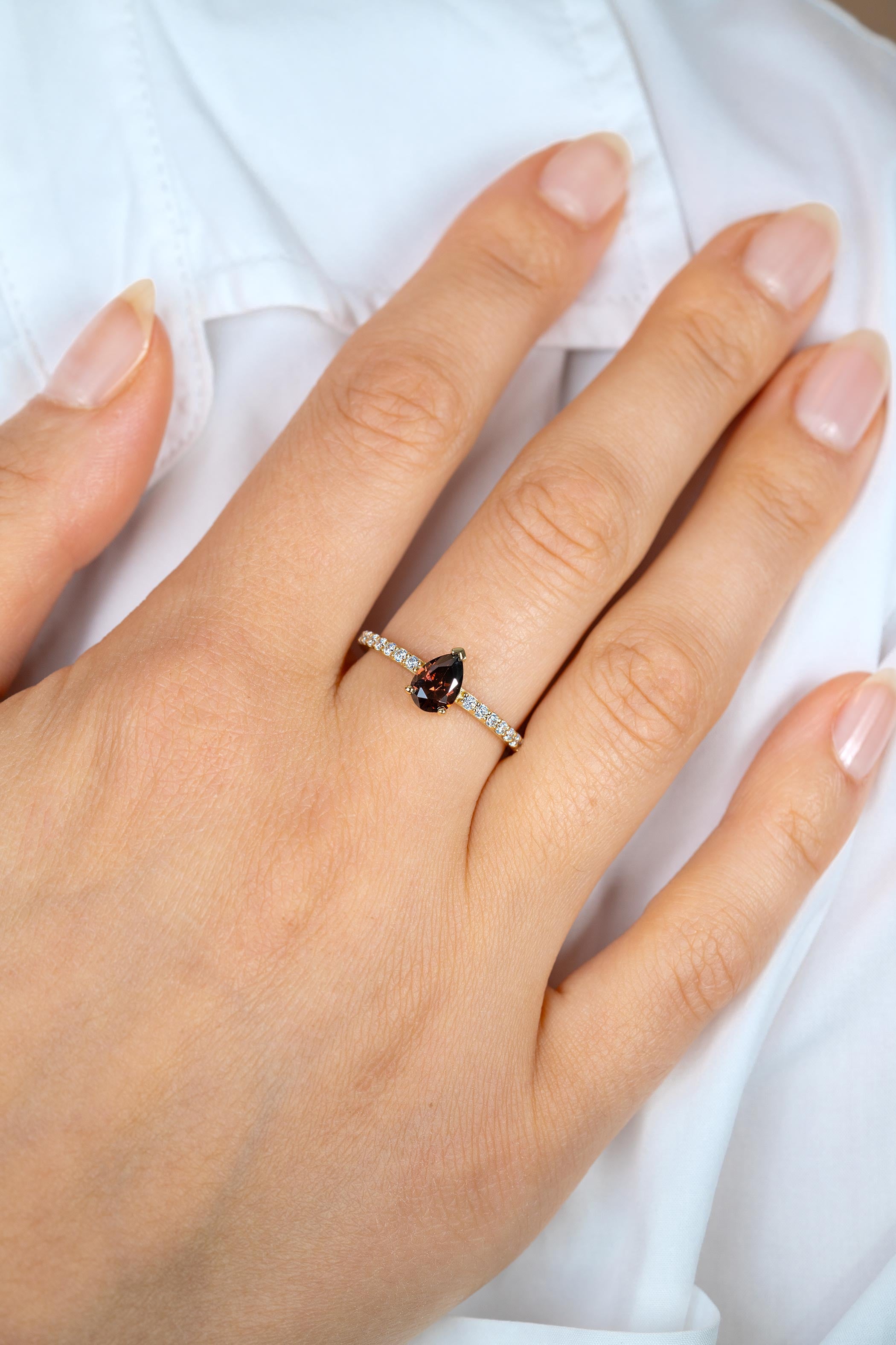 ZINZI Verguld Zilveren Ring met Witte Zirkonia - ZIR2804
