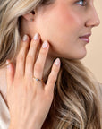 ZINZI Gold 14 krt gouden ring bezet met een ronde witte zirkonia in vierpootszetting (4mm) ZGR385 - PansiteNederland.nl
