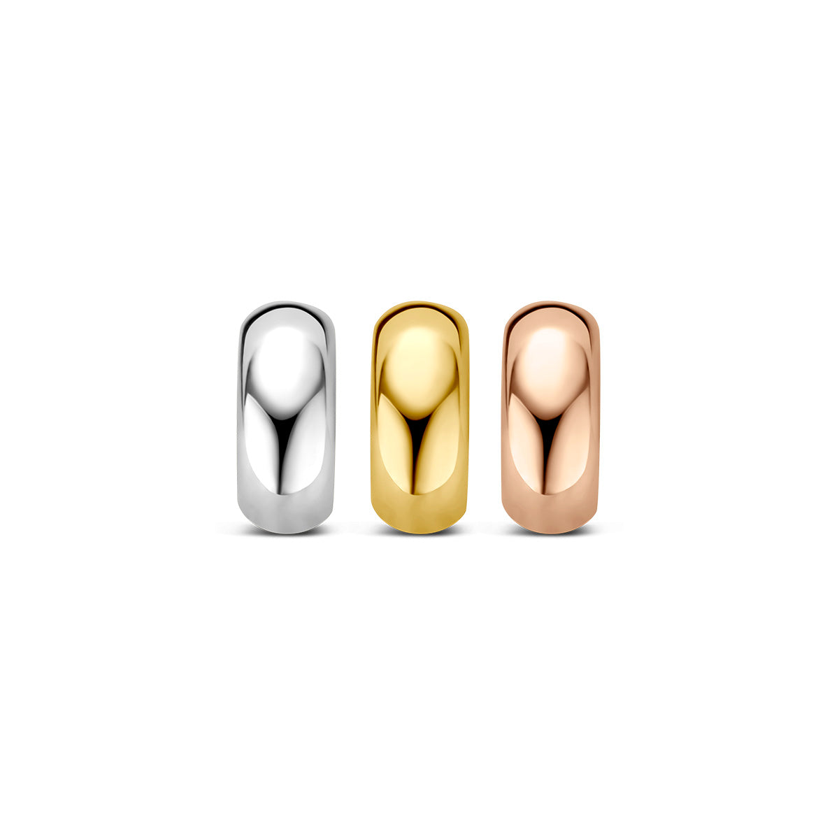 Fantasy Collection Tricolor hanger ringetjes 9K tricolor goud 4,5 mm - afbeelding 2