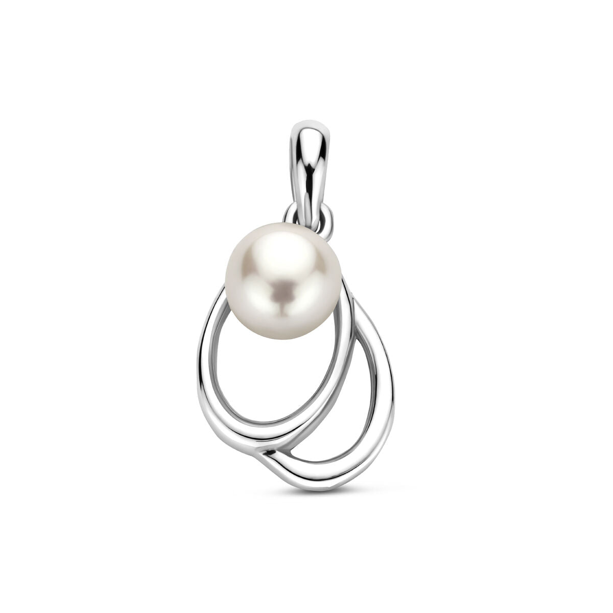 Zilveren gerhodineerde hanger parel 15,5 mm - 1341914 - PansiteNederland.nl