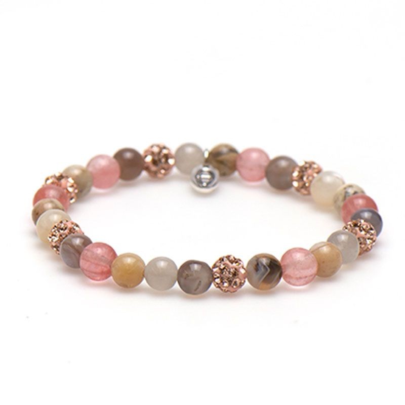 Karma armband Spiral Soft Shape xs elastic rose crystal 83413EL