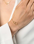 ZINZI gold plated zilveren armband met paperclip-schakels 17-20cm ZIA2634