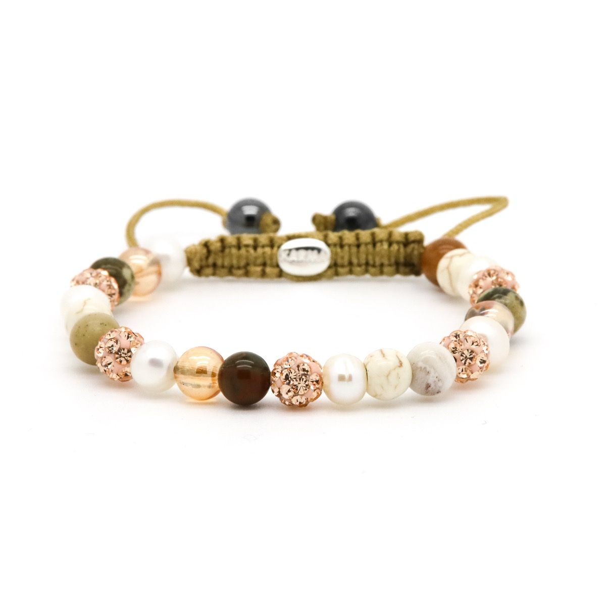 Karma armband Spiral Palm Beach XS rosegold crystal 83883