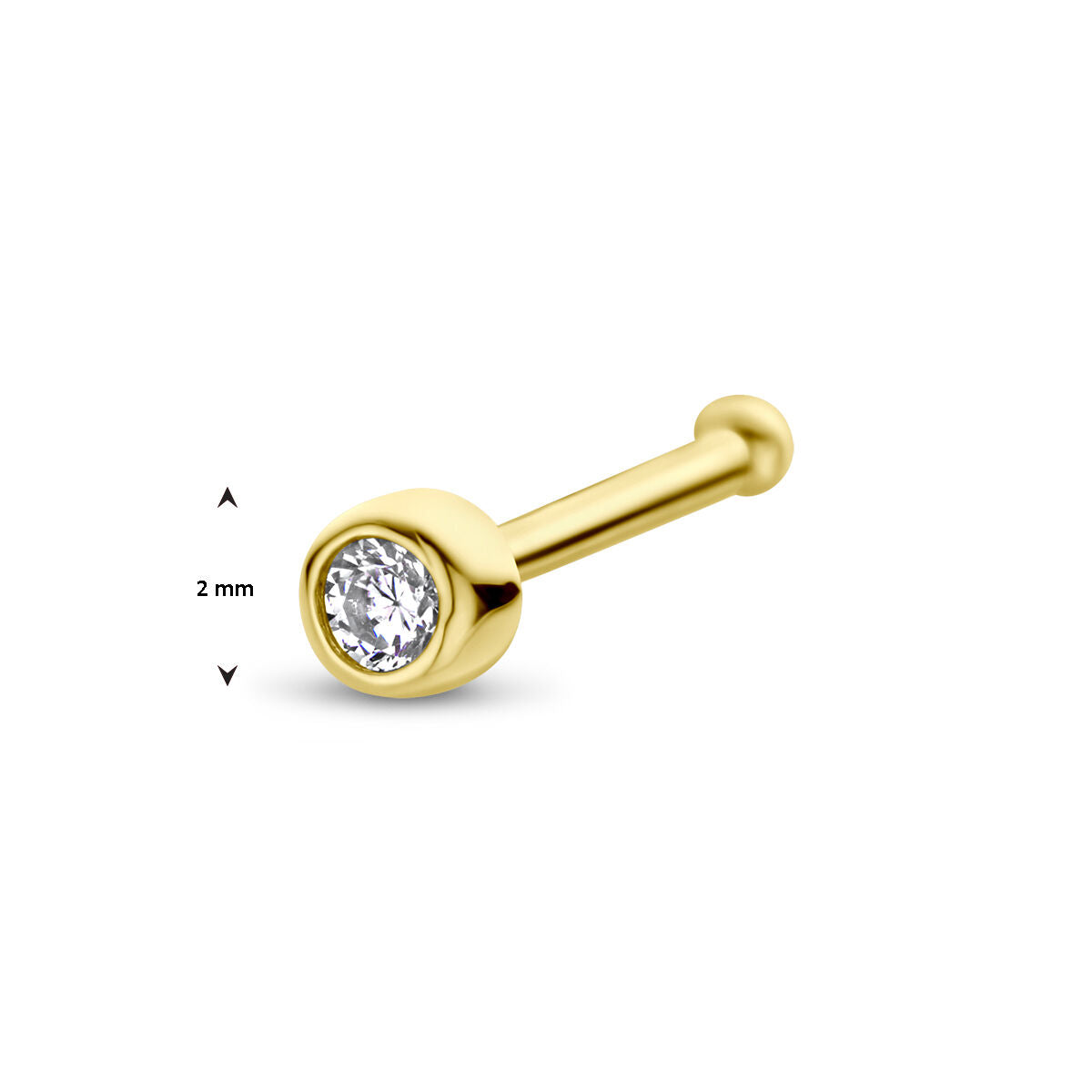 Fantasy Collection 14K Geelgouden Piercing met Zirkonia 4027858