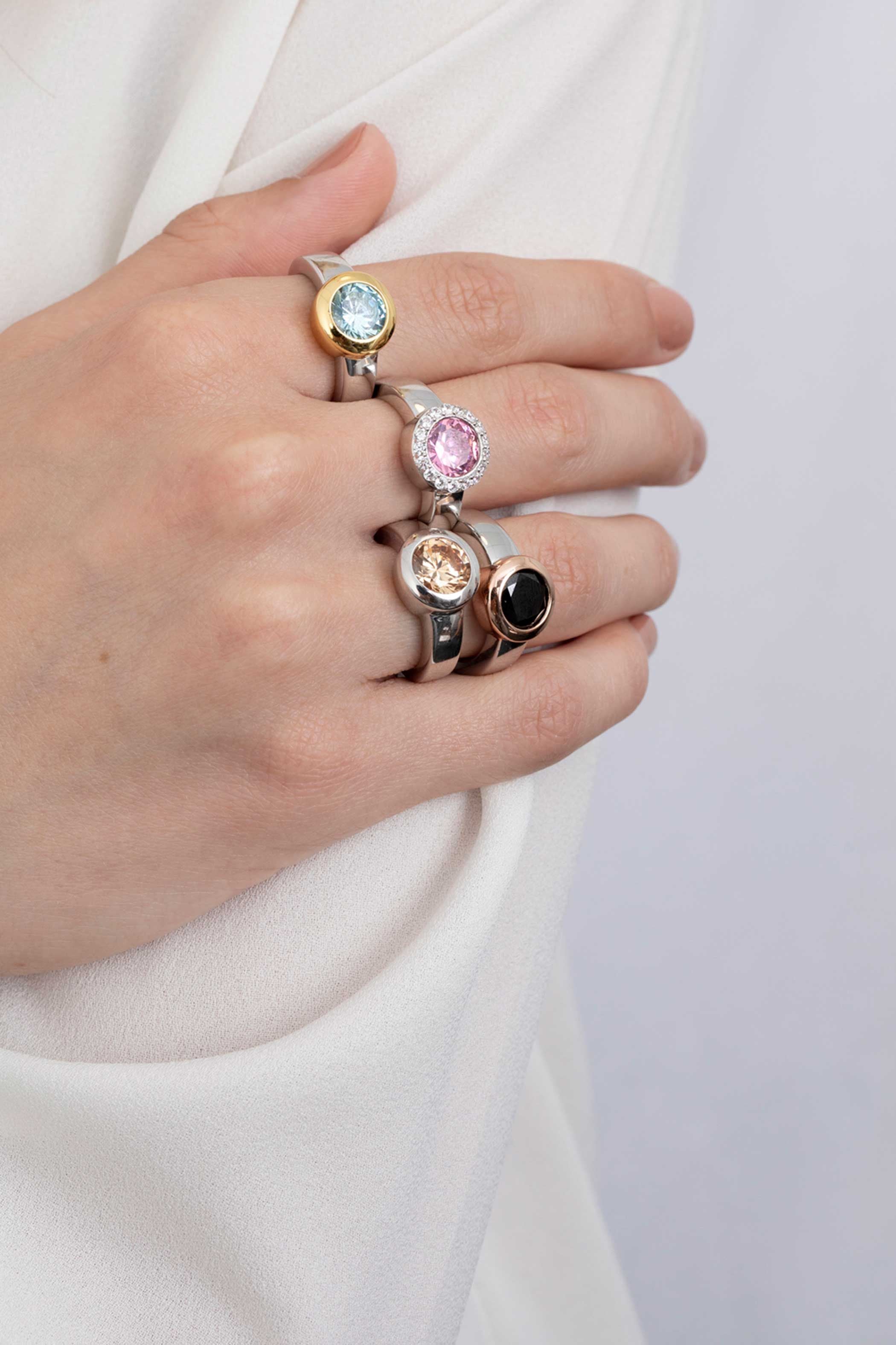 ZINZI Zilveren Ring met Zirkonia ZIR4