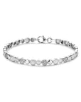 Zilveren Gerhodineerde armband zirkonia poli/mat 5,1 mm 19 cm 1431729 - PansiteNederland.nl