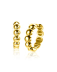 Zinzi Gold 14 krt gouden oorringen met bolletjes design met luxe klapsluiting 13mm x 3,3mm buis ZGO432