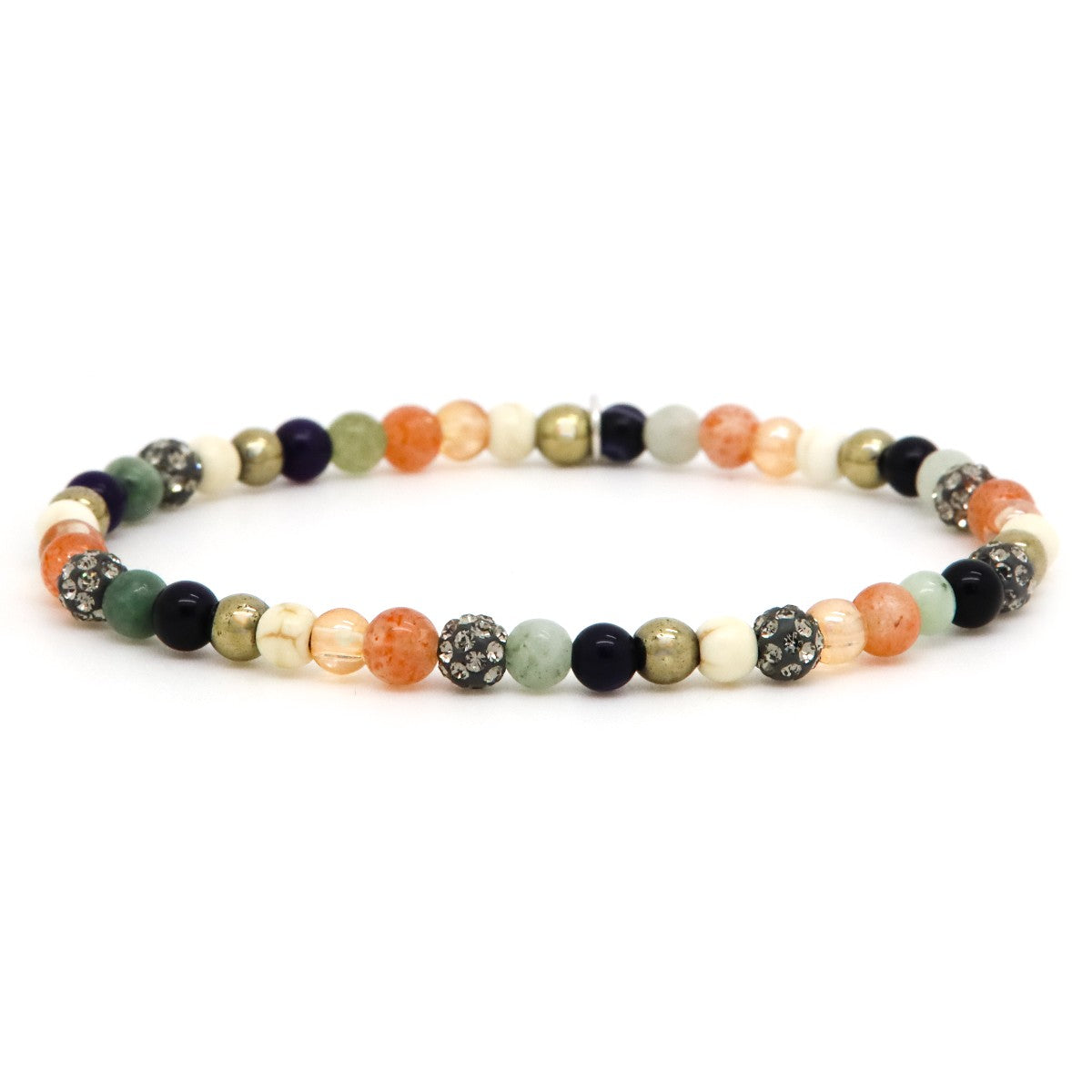 Karma armband Spiral Isla XXS Elastic (grey crystal) 84629EL