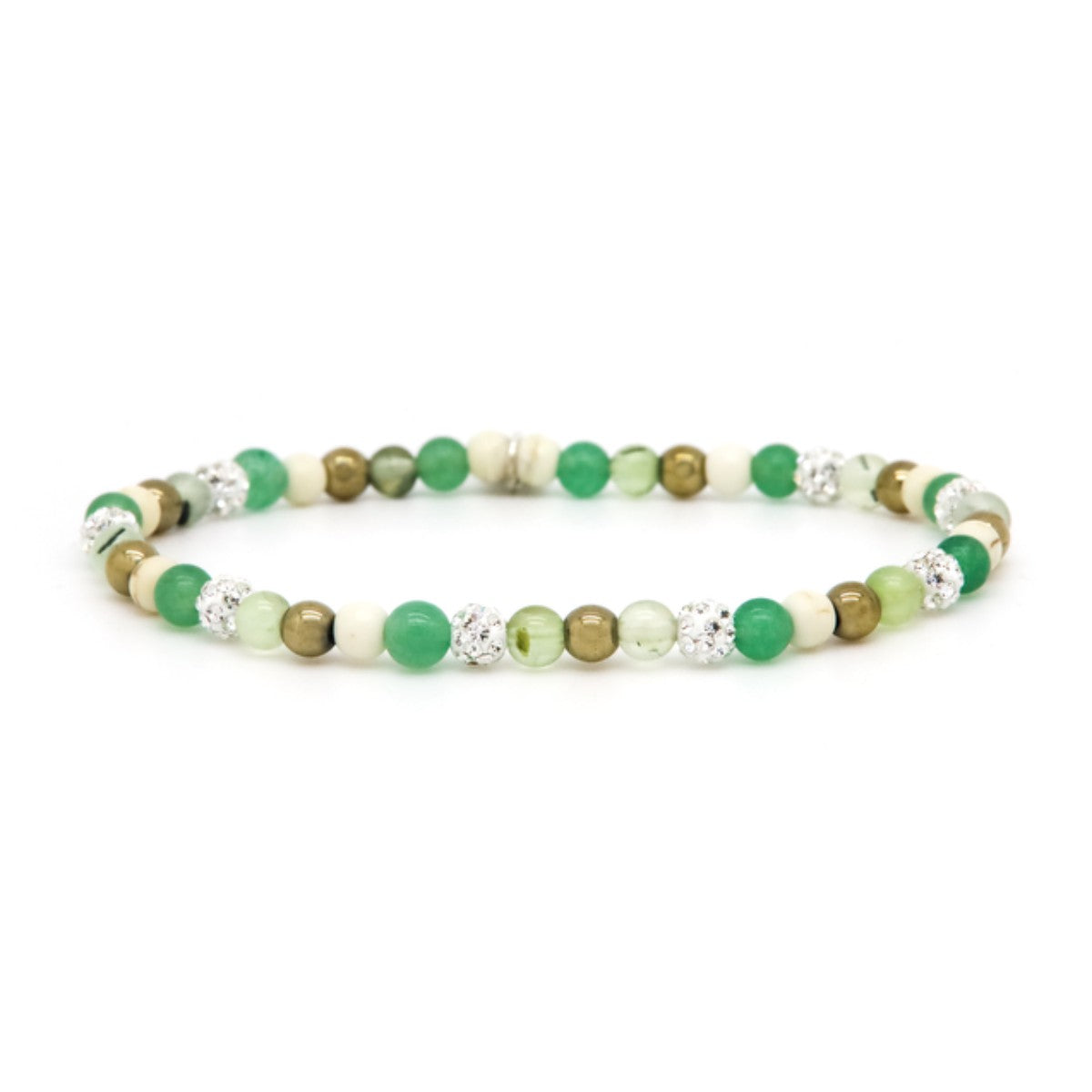 Karma armband Spiral OAKLY XXS Elastic white crystal 84652EL
