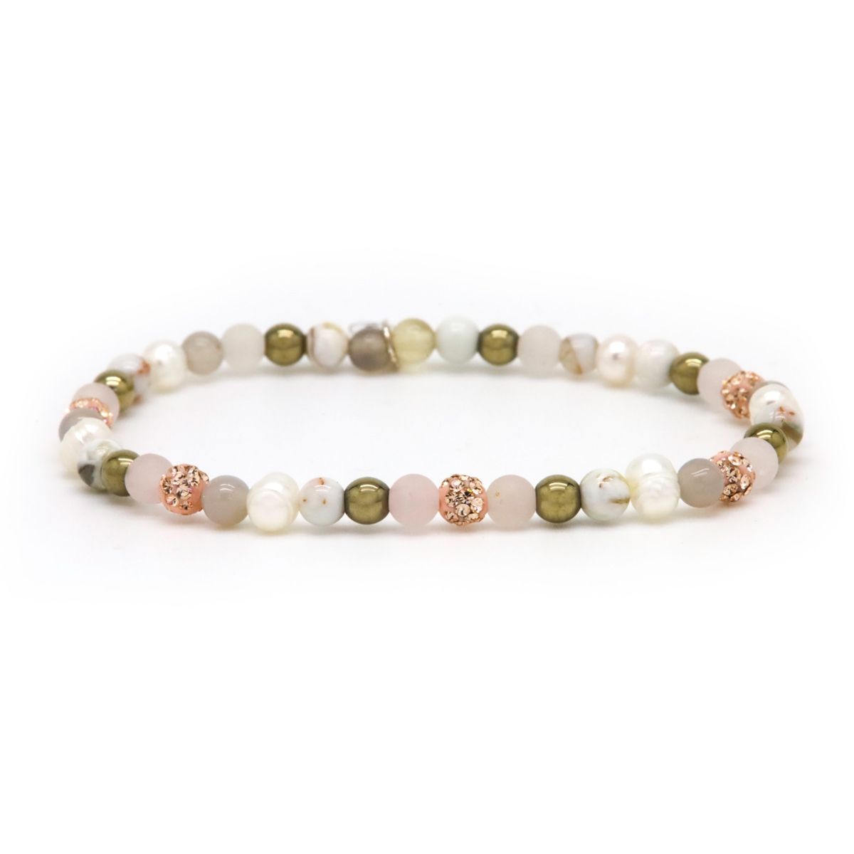 Karma Armband Spiral Skye XXS Elastic (rosegold crystal) 84696EL